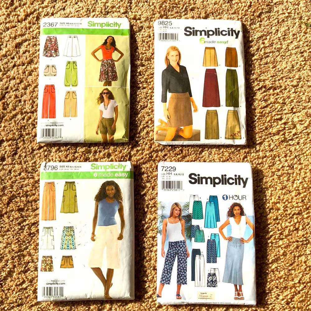 Vintage Sewing Patterns - Simplicity Skirts/Shorts